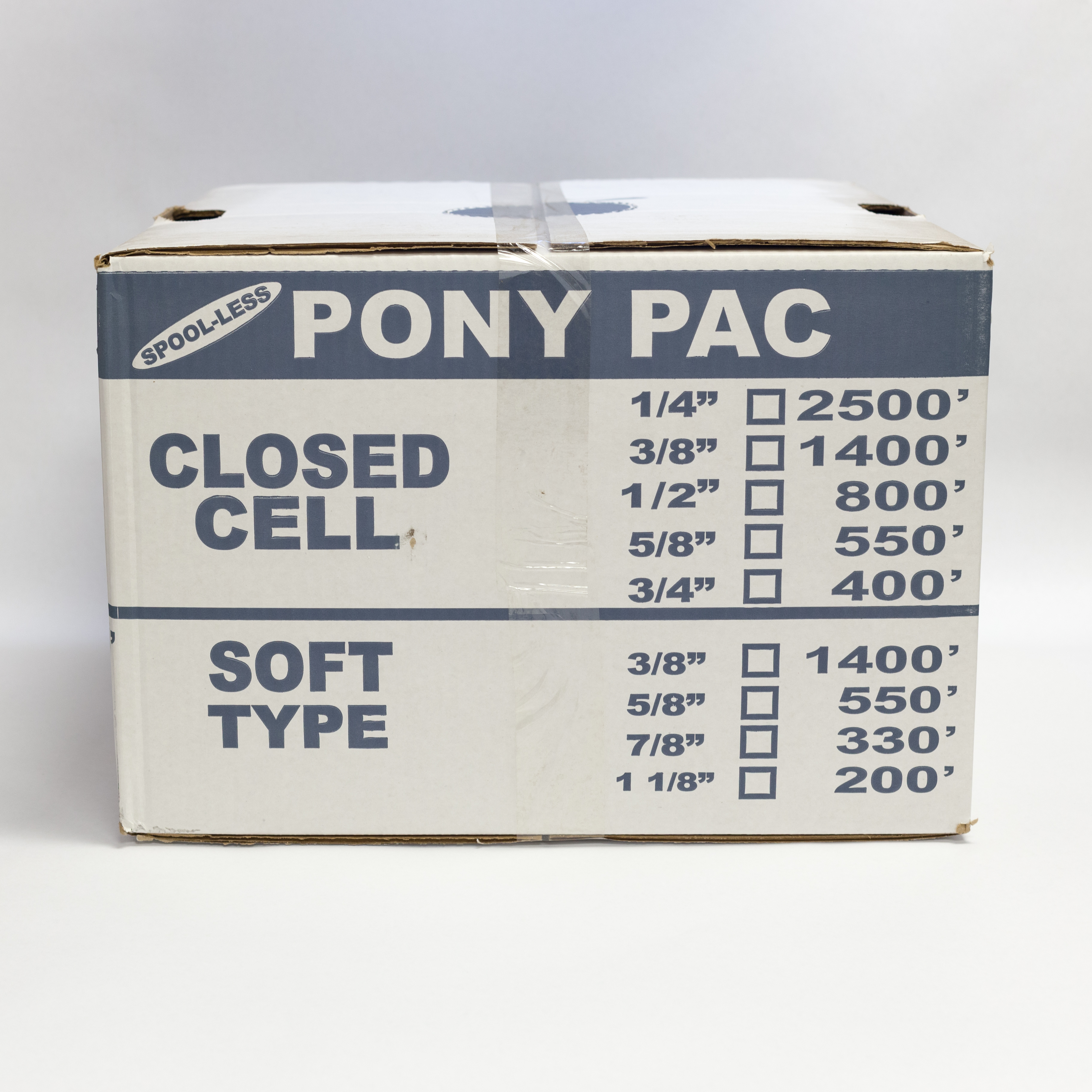 Soft Type Backer Rod 7/8 Inch Pony Pac